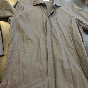 Eton Gray Textured Casual Button-Down Shirt